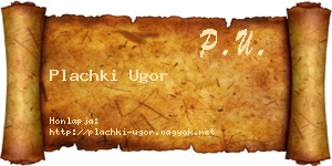 Plachki Ugor névjegykártya